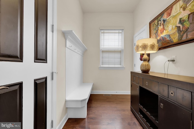 6206 Payton Way, Frederick, MD 21703 - mudroom with baseboards and dark wood-type flooring