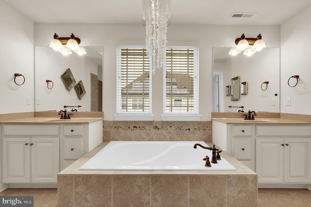 6206 Payton Way, Frederick, MD 21703 - bathroom featuring tile patterned floors, visible vents, and a sink