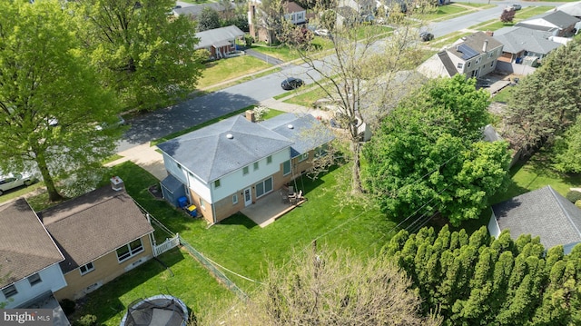 drone / aerial view featuring a residential view