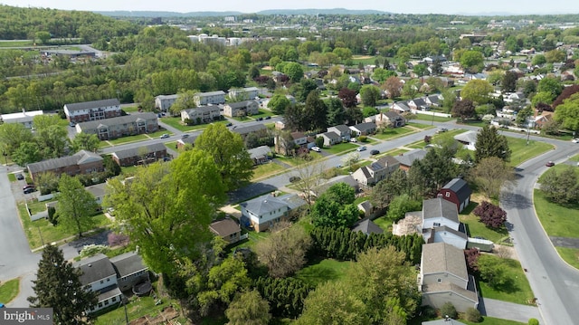 aerial view featuring a residential view