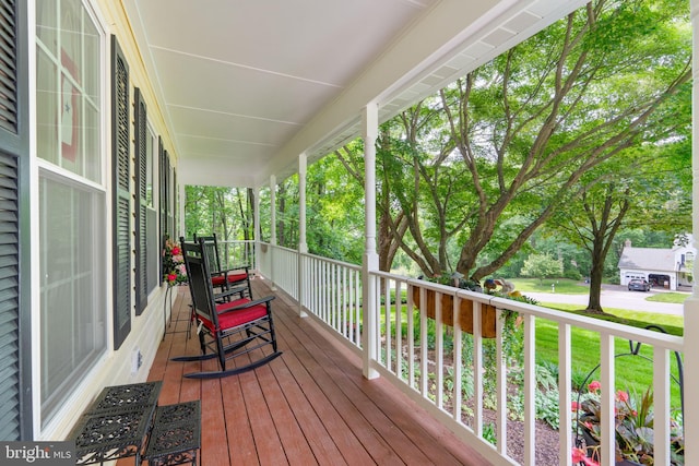 3635 Wessex Ln, Huntingtown, MD 20639 - deck with covered porch