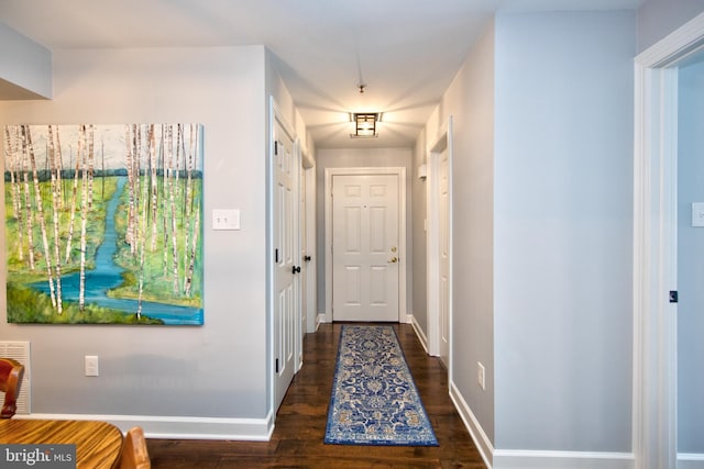 904 Martell Ct Unit 904-E, Bel Air, MD 21014 - hallway featuring dark wood finished floors and baseboards