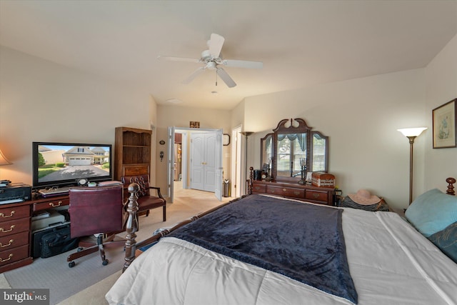 44516 Blueridge Meadows Dr, Ashburn, VA 20147 - bedroom with a ceiling fan and light carpet