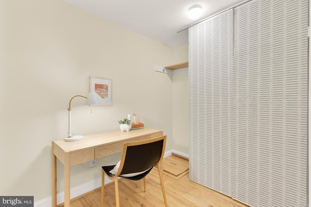 1320 Park Rd NW Unit 1, Washington, DC 20010 - office area featuring light wood-style floors and baseboards