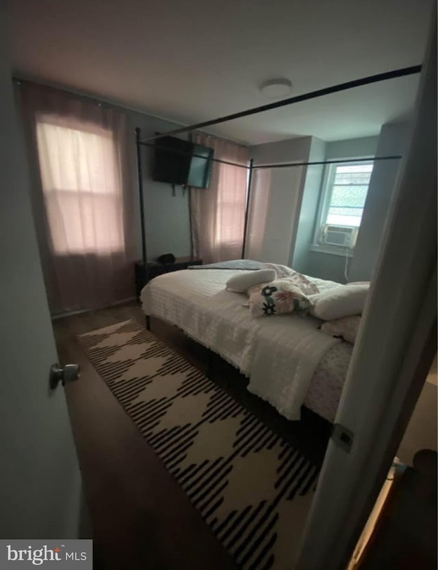 bedroom with cooling unit