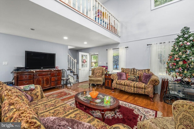 9 Sailors Way, Berlin, MD 21811 - living room with stairs, recessed lighting, and wood finished floors