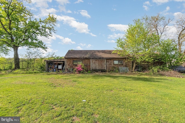 exterior space with a lawn