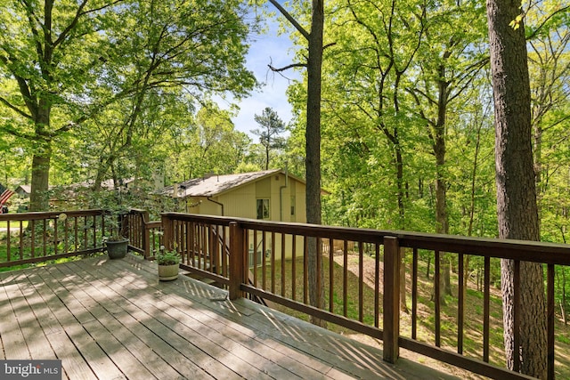 view of wooden terrace