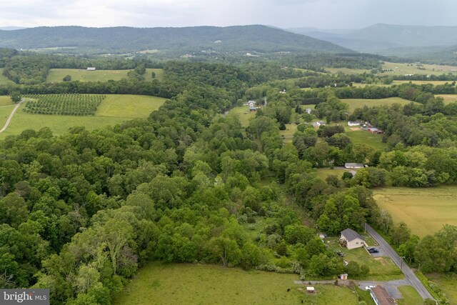 3909 Stoney Creek Rd, Edinburg, VA 22824 - aerial view of sparsely populated area with a mountainous background
