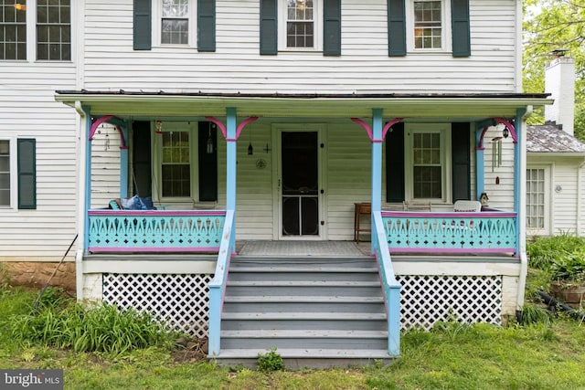 3909 Stoney Creek Rd, Edinburg, VA 22824 - view of front of house with covered porch