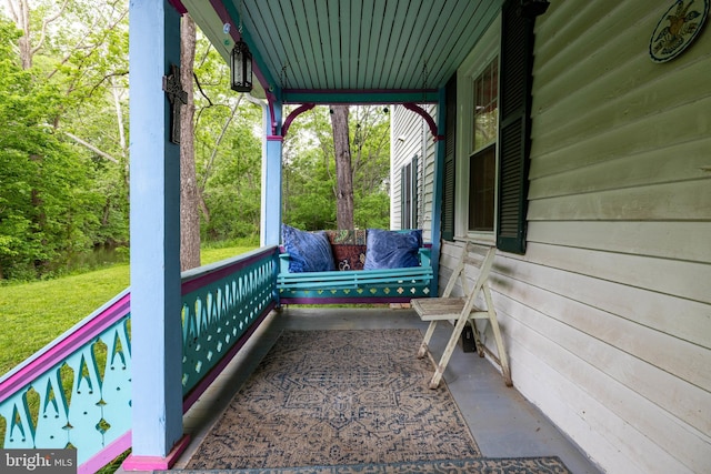 3909 Stoney Creek Rd, Edinburg, VA 22824 - view of patio with a porch