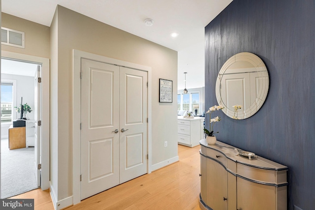 2320 Field Point Rd Unit 4-405, Herndon, VA 20171 - hallway with light wood finished floors, baseboards, and recessed lighting