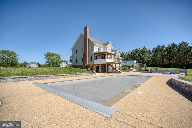 surrounding community featuring stairs and a yard