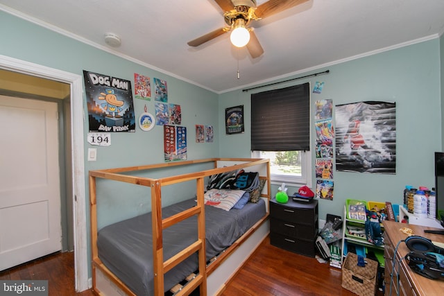 43 Churchill Rd, Cherry Hill, NJ 08034 - bedroom with ornamental molding and wood finished floors