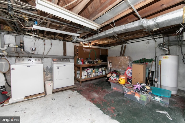 43 Churchill Rd, Cherry Hill, NJ 08034 - unfinished below grade area featuring independent washer and dryer and gas water heater