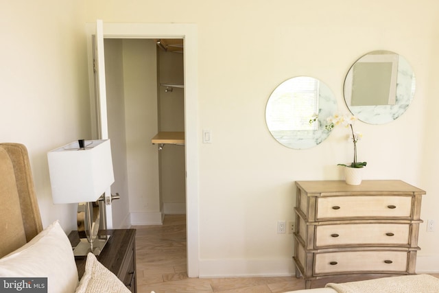 1421 Florida Ave NW Unit 5, Washington, DC 20009 - bedroom with baseboards and light wood-type flooring