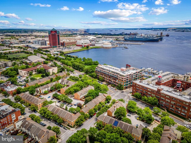 drone / aerial view of a nearby body of water
