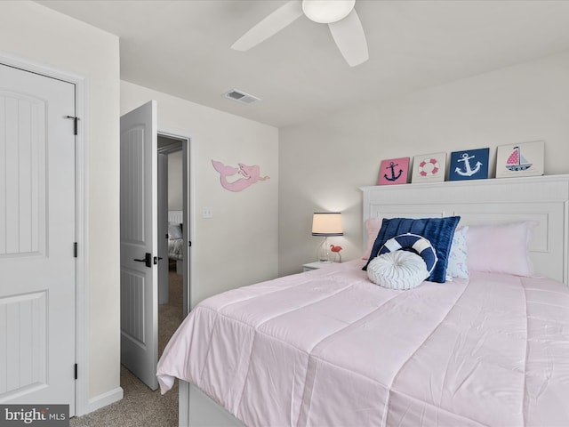 35040 Dundee St Unit 133, Frankford, DE 19945 - bedroom featuring carpet flooring, visible vents, and a ceiling fan