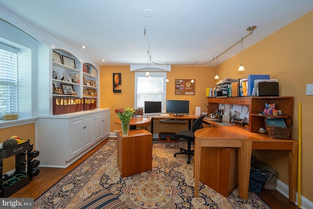 office featuring wood finished floors