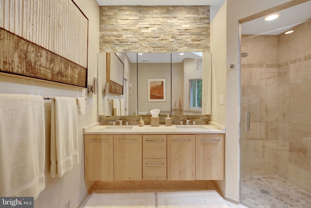 11566 Lake Newport Rd, Reston, VA 20194 - bathroom featuring a stall shower and double vanity