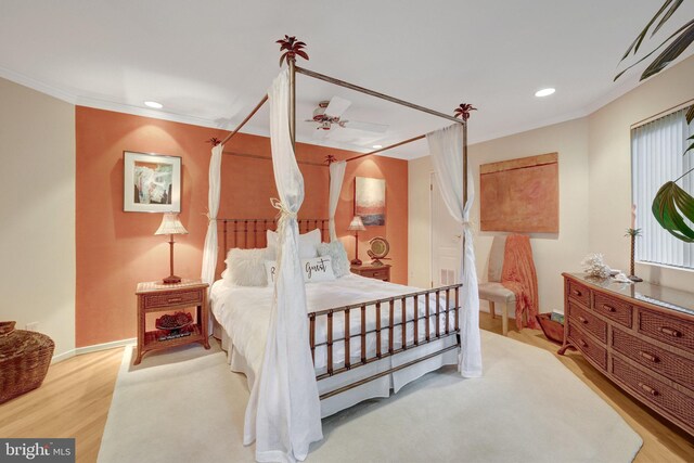 11566 Lake Newport Rd, Reston, VA 20194 - bedroom featuring crown molding, recessed lighting, wood finished floors, and baseboards