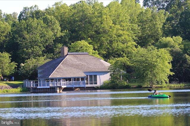 11566 Lake Newport Rd, Reston, VA 20194 - water view featuring a heavily wooded area