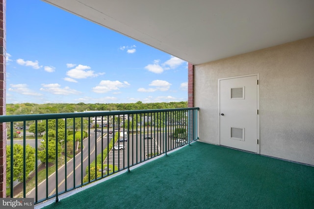 balcony featuring visible vents