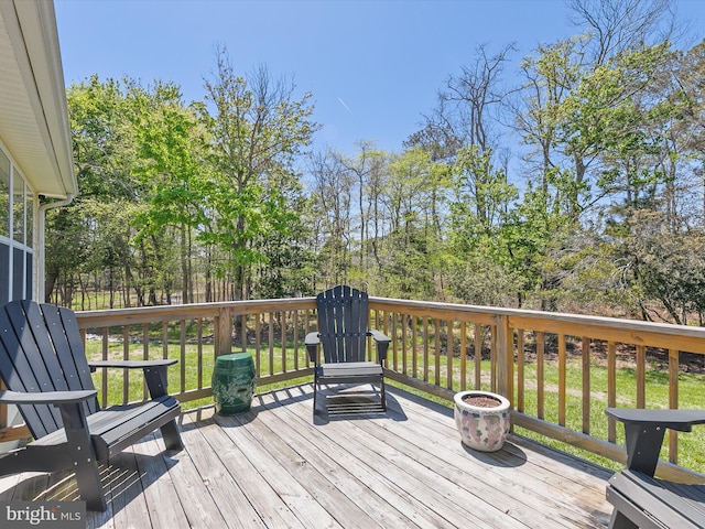 view of wooden terrace