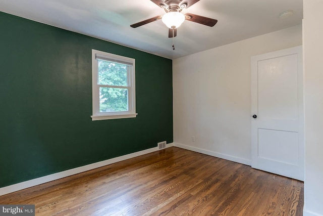 1724 E Branch Rd, State College, PA 16801 - empty room featuring wood finished floors, a ceiling fan, baseboards, and a smoke detector