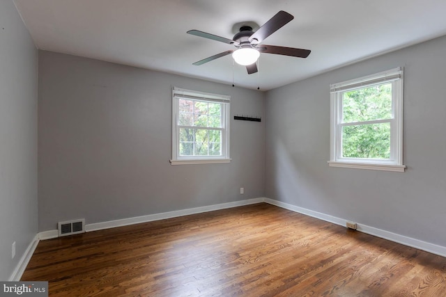 1724 E Branch Rd, State College, PA 16801 - unfurnished room featuring wood finished floors, ceiling fan, and baseboards