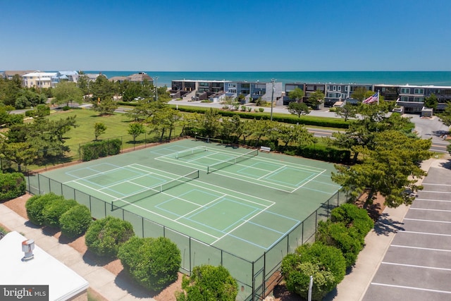 22 Harbor Rd, Rehoboth Beach, DE 19971 - view of tennis court with fence and a water view