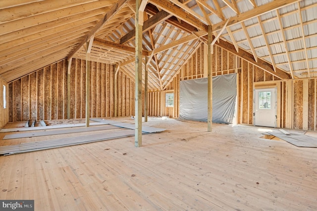 view of attic