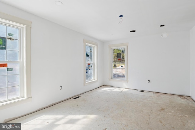 empty room with visible vents