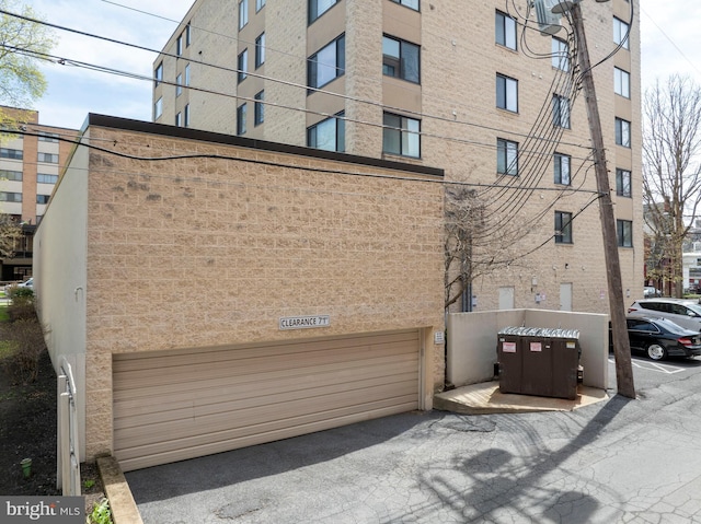 exterior space with an attached garage