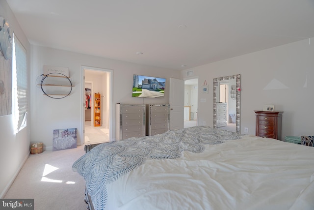 bedroom featuring baseboards and carpet