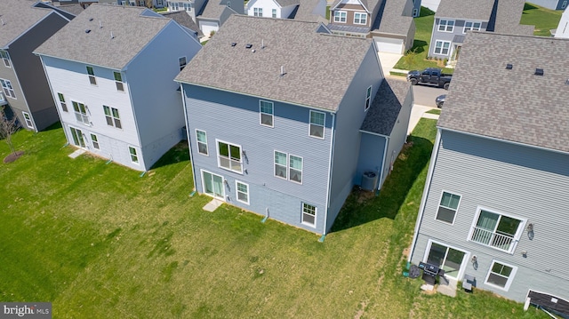 aerial view featuring a residential view