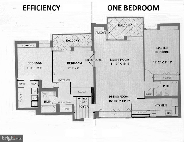 490 M Street Sw W-705 & 709, Washington, DC 20024 - home floor plan