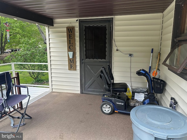 view of exterior entry