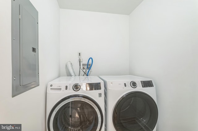 208 Kalos St, Philadelphia, PA 19128 - washroom with laundry area, washing machine and dryer, and electric panel
