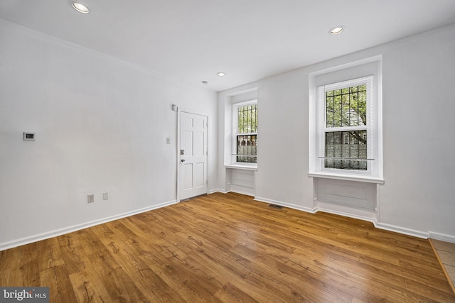 3800 Spring Garden St, Philadelphia, PA 19104 - unfurnished room with recessed lighting, baseboards, visible vents, and wood finished floors