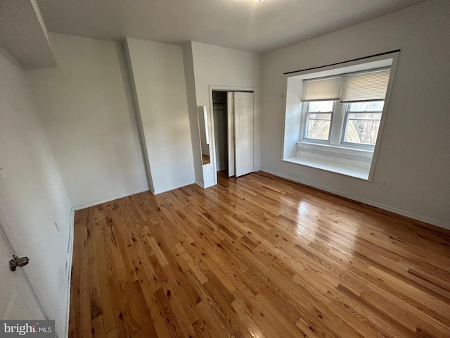 3800 Spring Garden St, Philadelphia, PA 19104 - unfurnished bedroom with baseboards, a closet, and light wood-style flooring