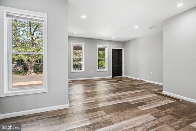 436 Comly, Collingswood, NJ 08107 - spare room featuring baseboards, recessed lighting, and wood finished floors