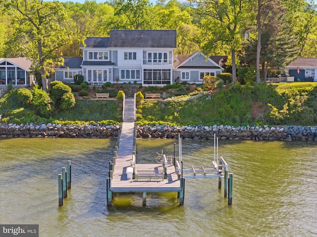 2512 Lyon Dr, Annapolis, MD 21403 - dock area with boat lift and a water view