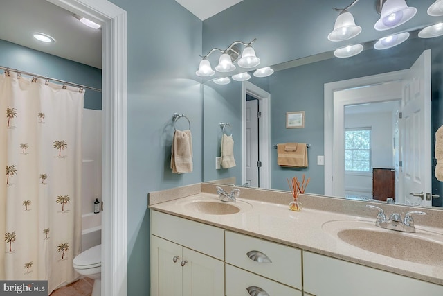 22758 Red Bay Ln, Milton, DE 19968 - full bath featuring double vanity and toilet