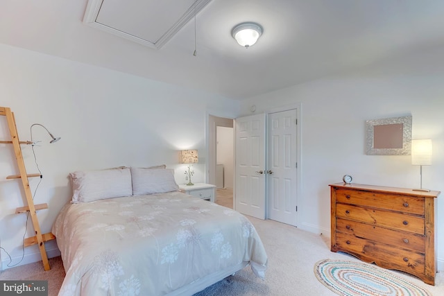 22758 Red Bay Ln, Milton, DE 19968 - bedroom with light colored carpet, a closet, and baseboards