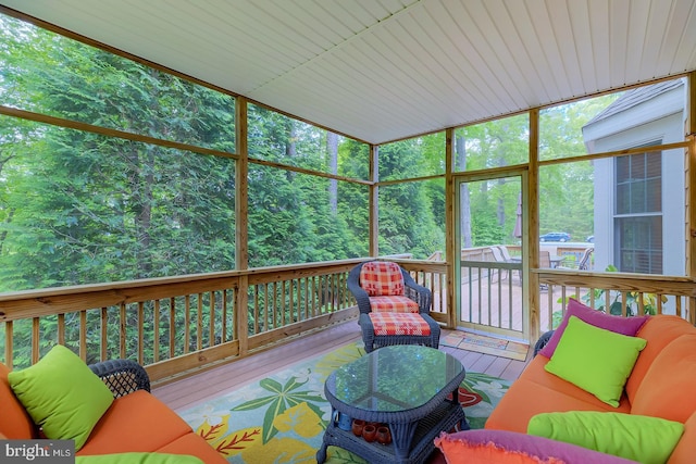 22758 Red Bay Ln, Milton, DE 19968 - sunroom / solarium featuring an outdoor living space