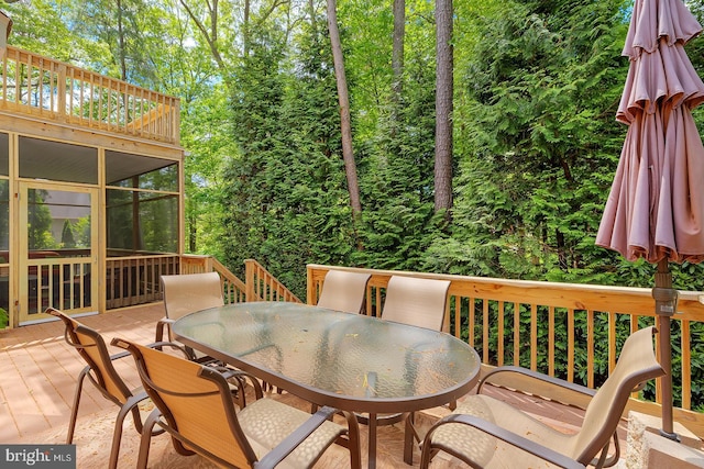 22758 Red Bay Ln, Milton, DE 19968 - deck featuring outdoor dining space
