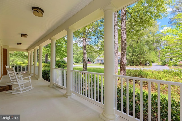 22758 Red Bay Ln, Milton, DE 19968 - view of patio / terrace with covered porch