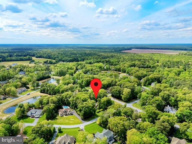 22758 Red Bay Ln, Milton, DE 19968 - drone / aerial view of a forest and a large body of water
