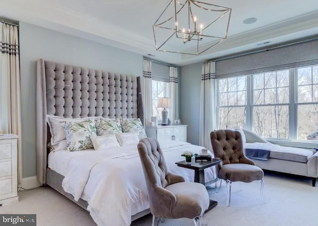 916 Prescott, Berwyn, PA 19312 - carpeted bedroom featuring a chandelier